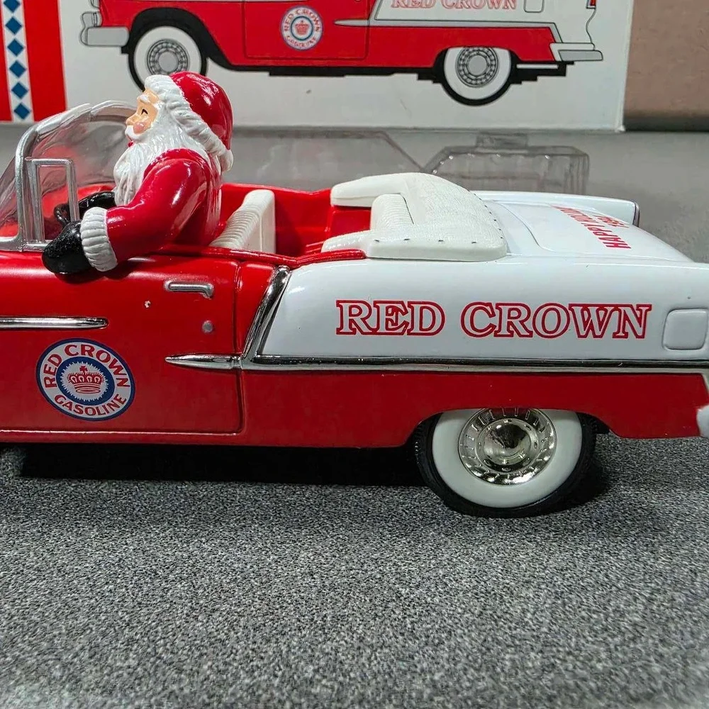 Red Crown 1955 Chevy Convertible Santa 1/25 Scale Excellent 1994 Christmas Car